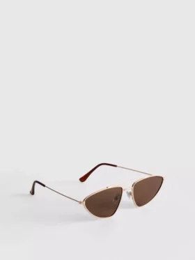 Solbriller med metalstel i aviator-stil