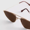 Solbriller med metalstel i aviator-stil
