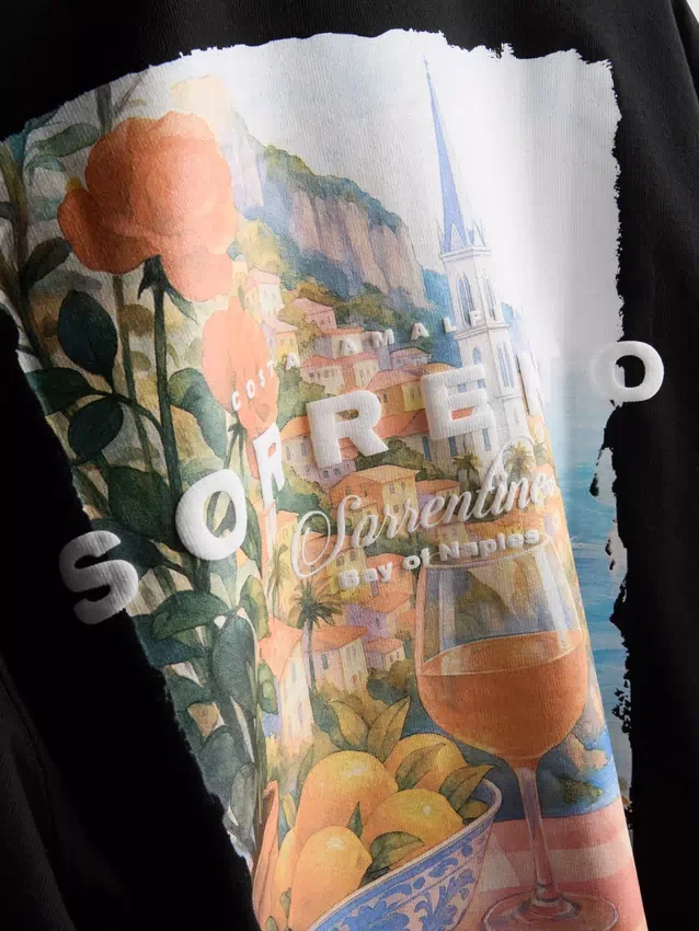 Sorrento T-shirt med grafisk print