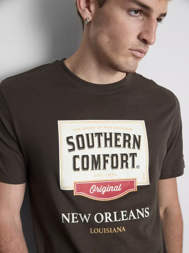 Southern Comfort-skjorte med grafisk motiv