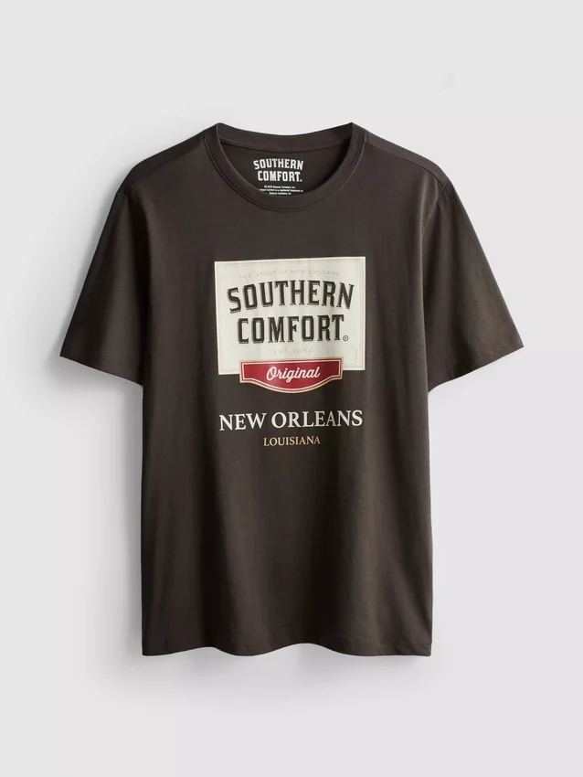 Southern Comfort-skjorte med grafisk motiv