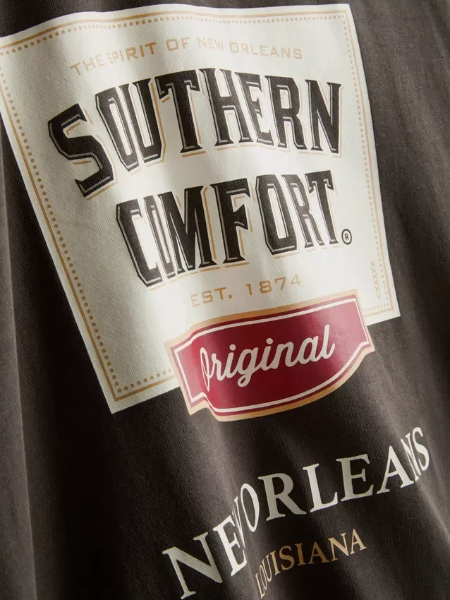 Southern Comfort-skjorte med grafisk motiv