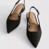 Spidse slingback-mules