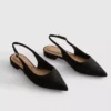 Spidse slingback-mules
