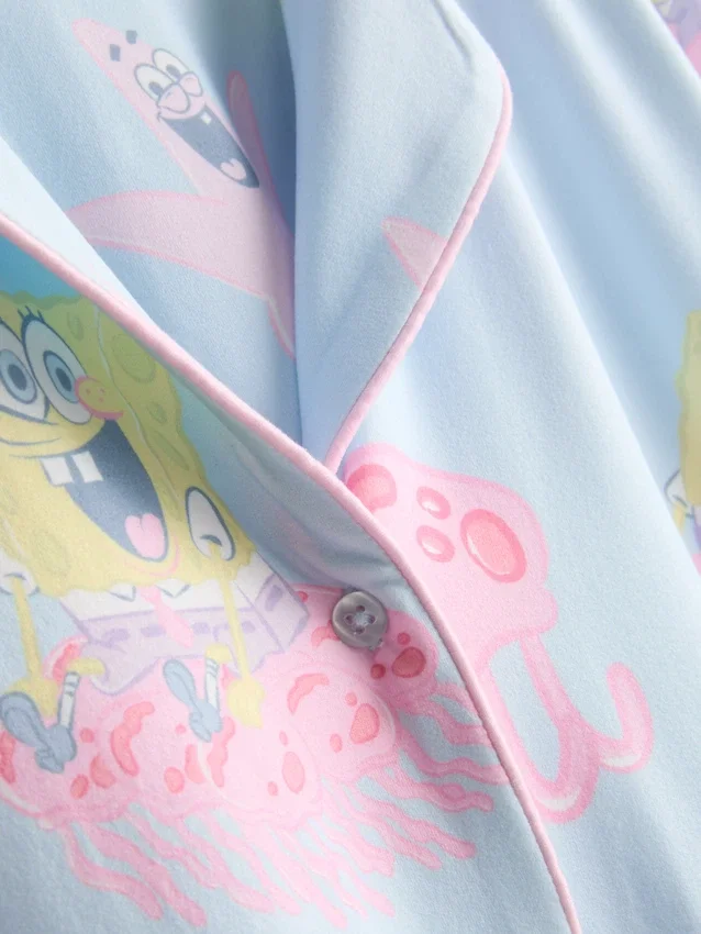 Spongebob Squarepants grafiske pyjamasser med boyfriend-shorts