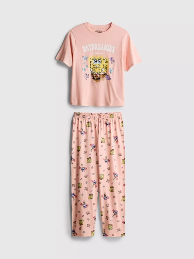 Spongebob Squarepants-pyjamasser i bomuld med figurprint