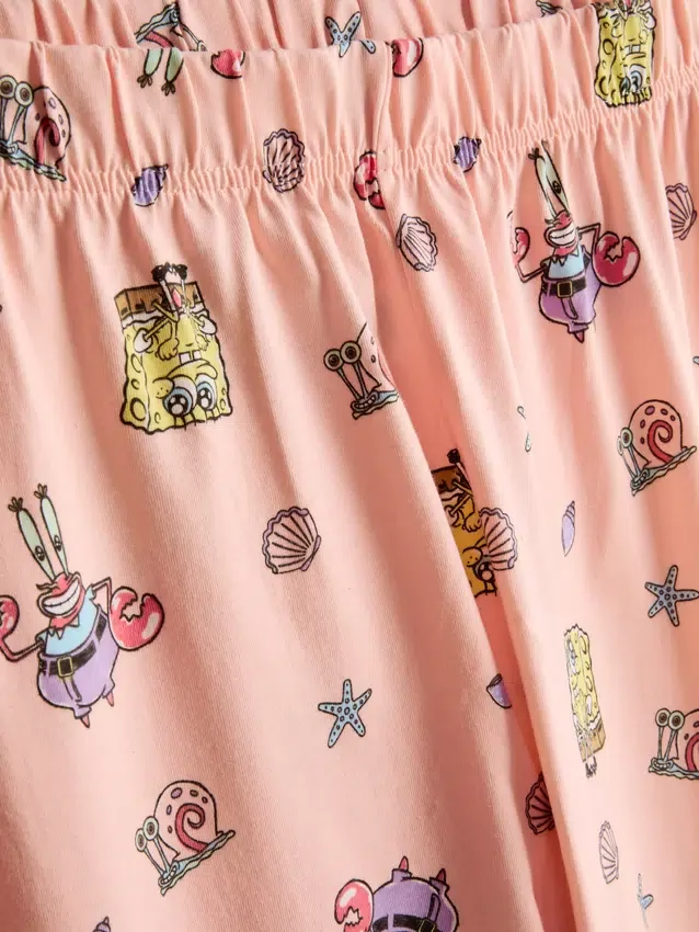 Spongebob Squarepants-pyjamasser i bomuld med figurprint