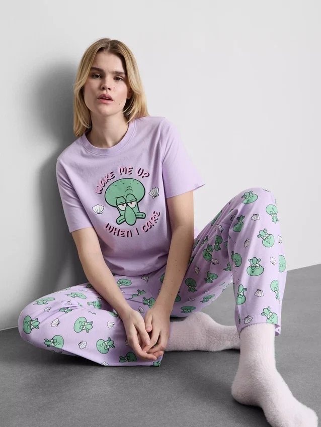 SpongeBob SquarePants-pyjamasser i bomuld med grafisk print
