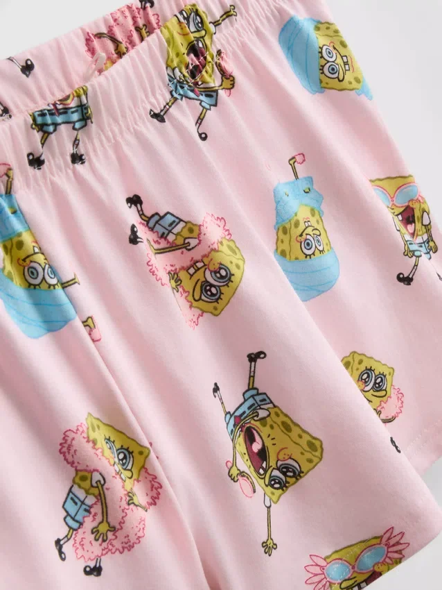 SpongeBob SquarePants-pyjamasser med kort ben og motiv