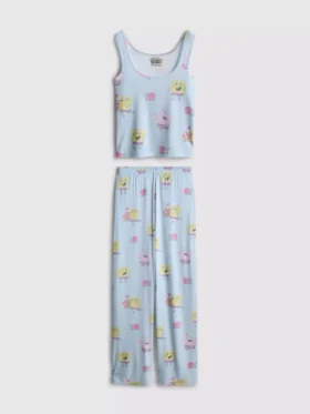 SpongeBob SquarePants ribbet pyjamasser med figurprint