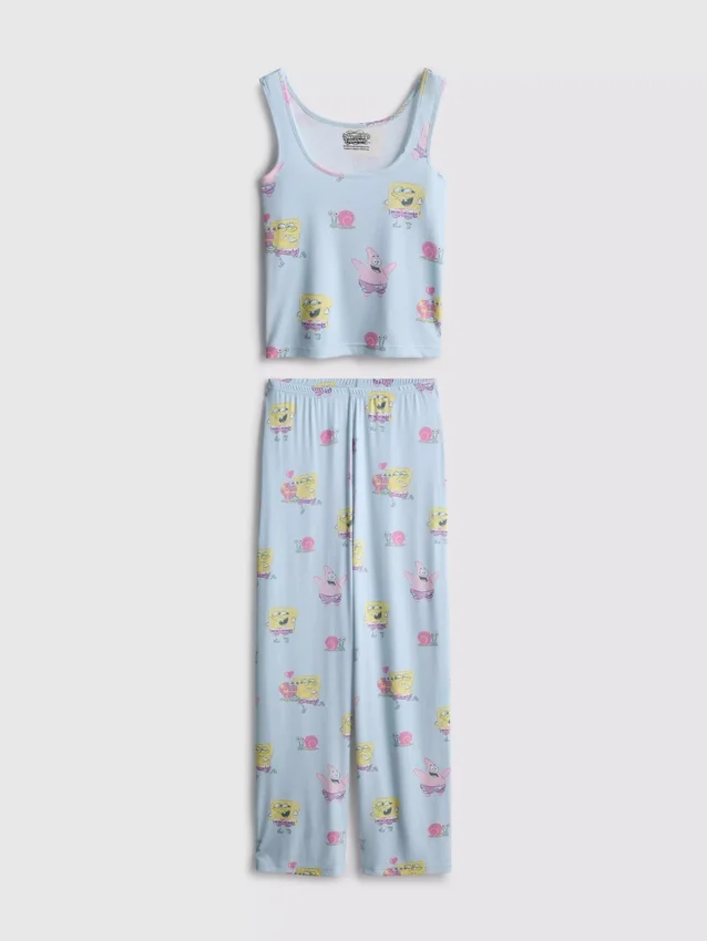 SpongeBob SquarePants ribbet pyjamasser med figurprint