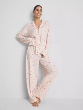 Stacey Solomon gingham-pyjamasser i boyfriend-stil