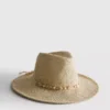 Strandhat med stråkant