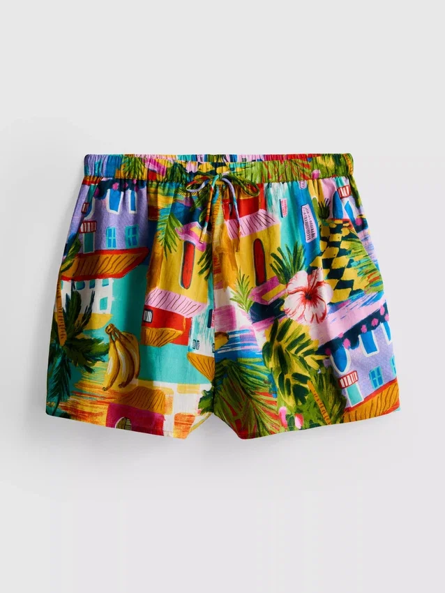 Strandshorts med print