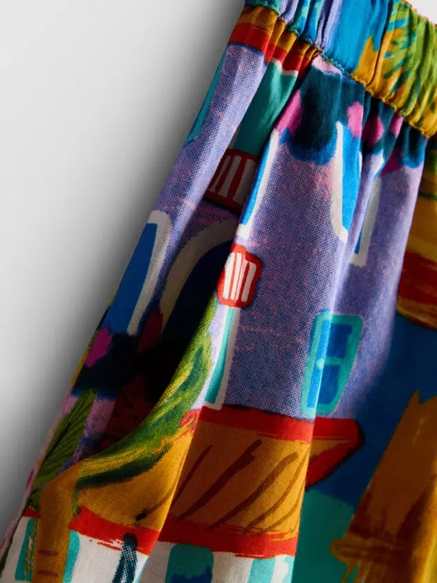 Strandshorts med print