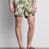 Strandshorts med struktur i jungle-design
