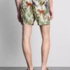Strandshorts med struktur i jungle-design