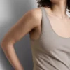 Stretch-tanktop med højt bomuldsindhold