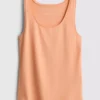Stretch-tanktop med højt bomuldsindhold