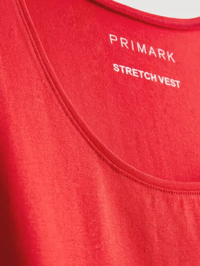 Stretch-tanktop med højt bomuldsindhold