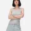 Stretch-tanktop med rund halsudskæring