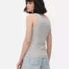 Stretch-tanktop med rund halsudskæring