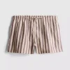 Stribede oxford-shorts med høj talje