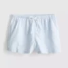 Stribede oxford-shorts med høj talje