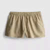 Stribede oxford-shorts med høj talje