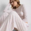 Stribede pyjamasbukser med ribkant