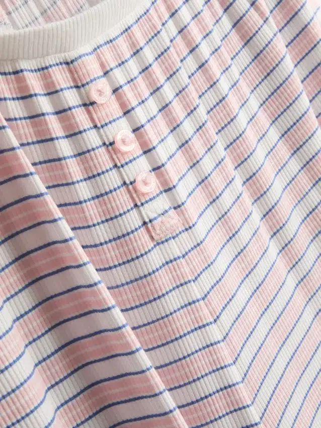 Stribede pyjamasbukser med ribkant