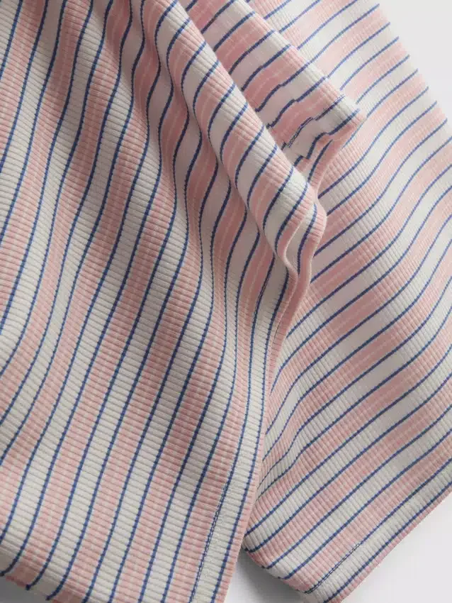 Stribede pyjamasbukser med ribkant