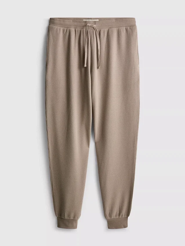 Stribede pyjamasbukser med struktur