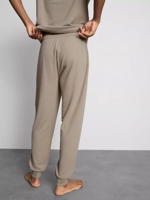 Stribede pyjamasbukser med struktur