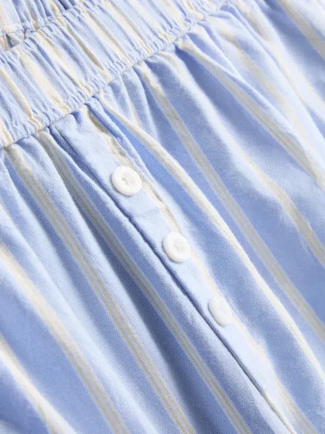 Stribede pyjamasser i bomuld i oxford-stil