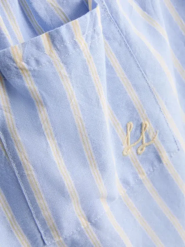 Stribede pyjamasser i bomuld i oxford-stil