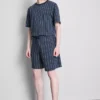 Stribede pyjamasser-shorts