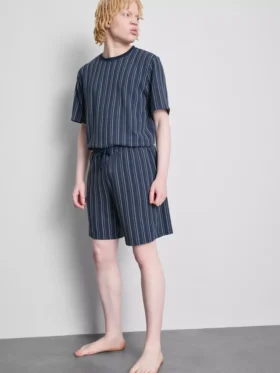 Stribede pyjamasser-shorts