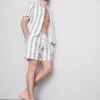 Stribede pyjamasser-shorts