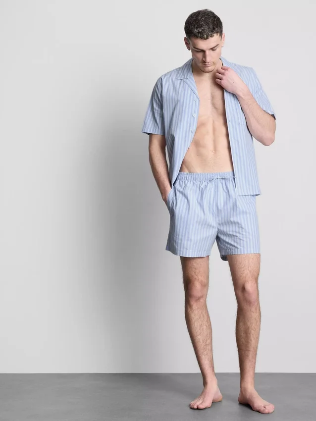 Stribede pyjamasser-shorts