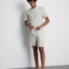 Stribede pyjamasser-shorts
