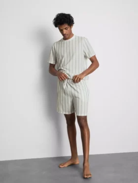 Stribede pyjamasser-shorts