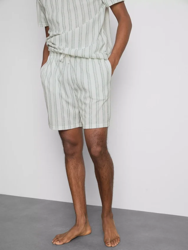 Stribede pyjamasser-shorts