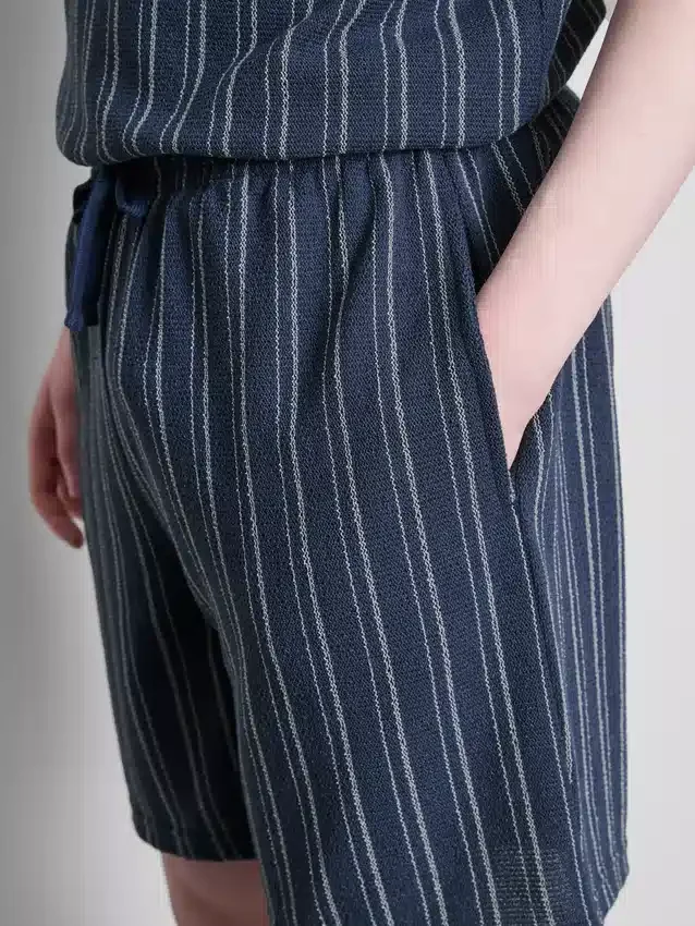 Stribede pyjamasser-shorts