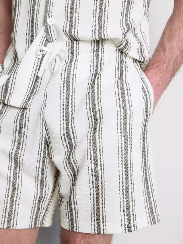 Stribede pyjamasser-shorts