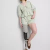 Stribede seersucker-shorts i bomuld