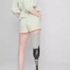 Stribede seersucker-shorts i bomuld