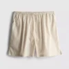 Stribede shorts i bomuldspoplin
