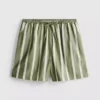 Stribede shorts i bomuldspoplin