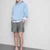 Stribede shorts i linneblanding